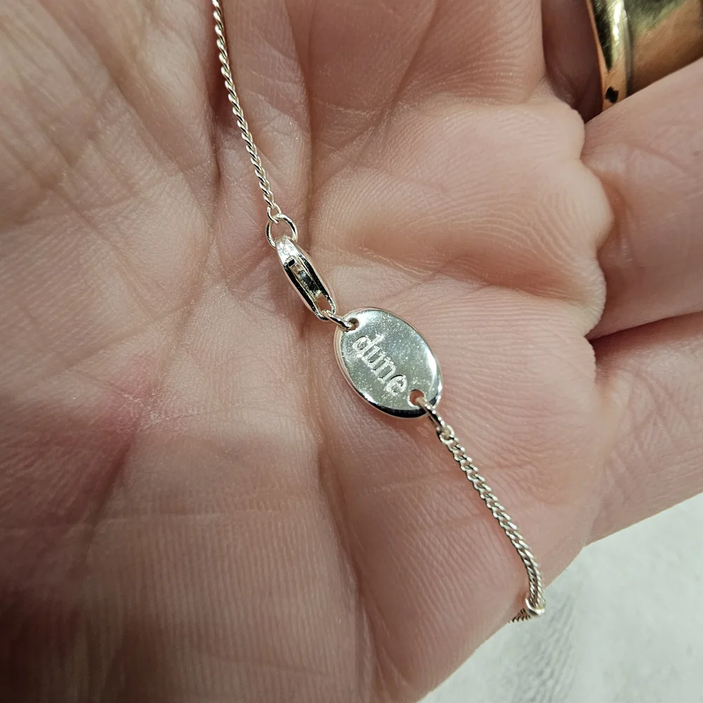 Dune Silver Necklace with Blue Heart Pendant - Picture 6 of 10